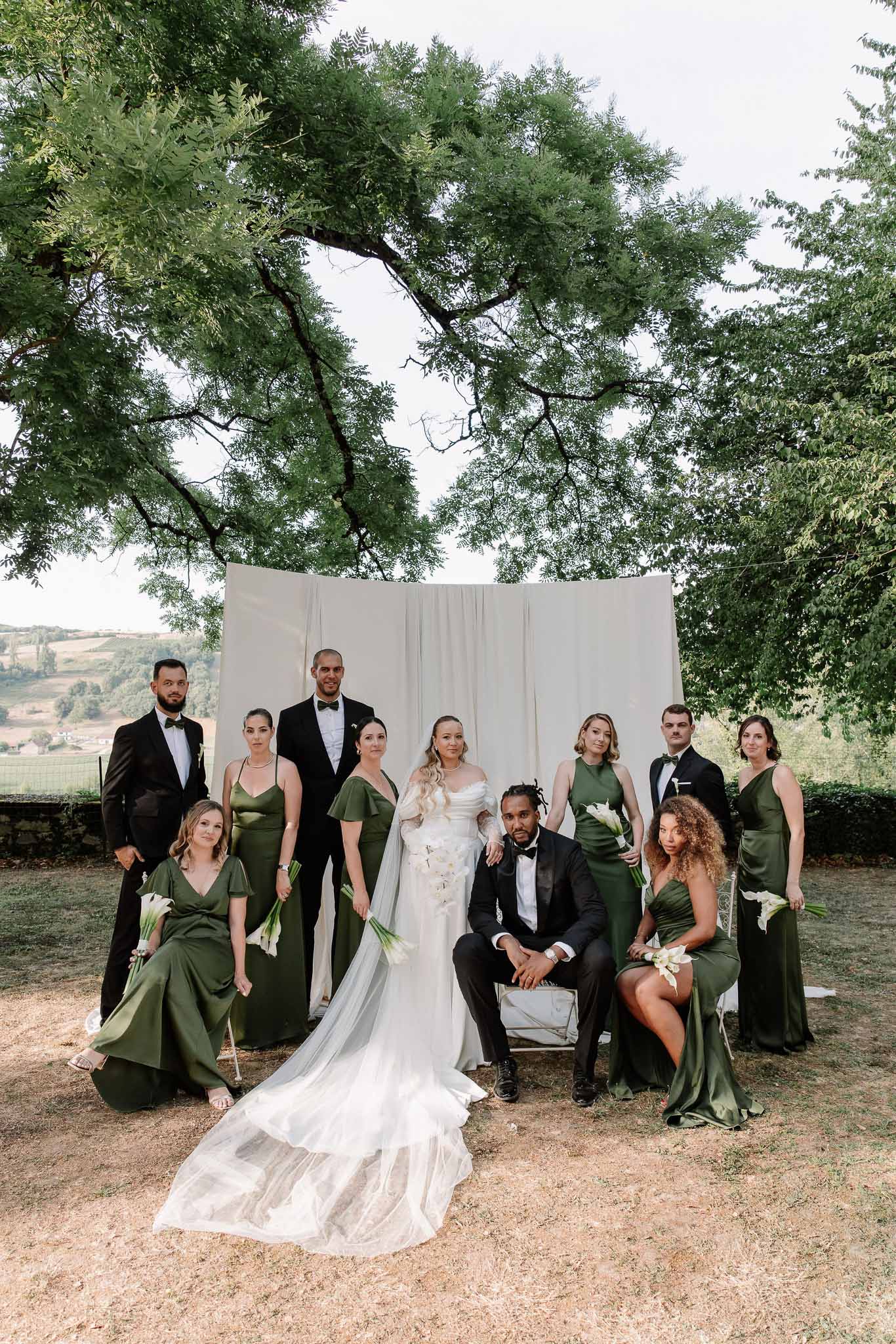 Wedding reception room in a garden