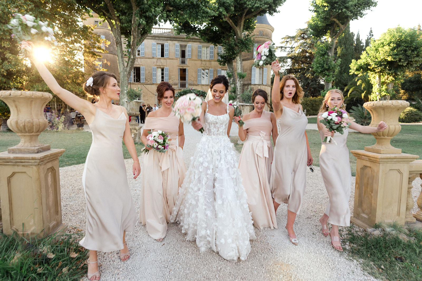 Galia Lahav Florals and Candlelit Courtyards at Chateau de Robernier, Provence