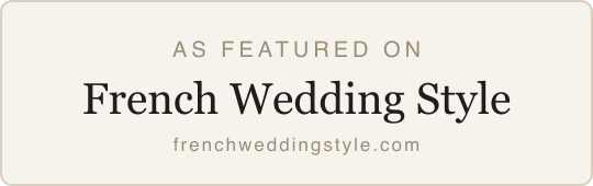 As featured on French Wedding Style